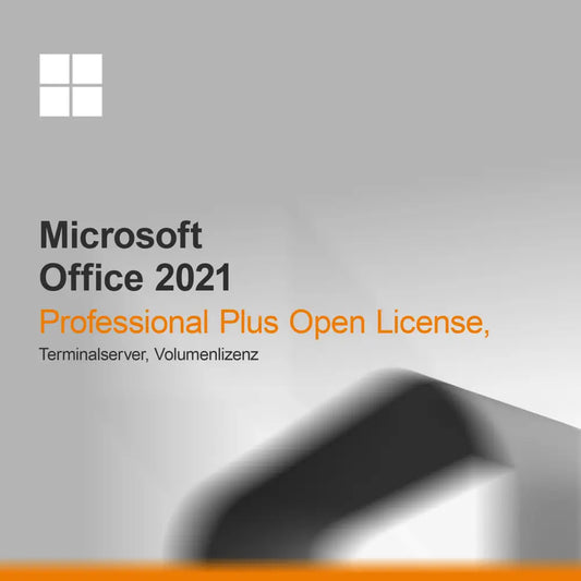 Microsoft Office 2021 Professional Plus Open License, Terminalserver, Volumenlizenz
